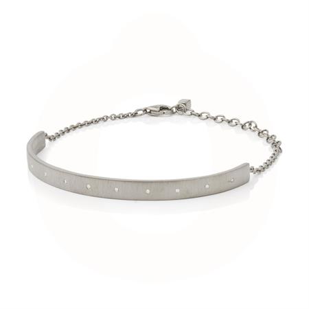 Wille Jewellery - Cosmos armbånd i rhodineret sølv med diamanter EA617